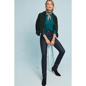 3x1 Jeans Dark Wash Stevie Mid Rise Straight Slim Leg Made Here Size 25